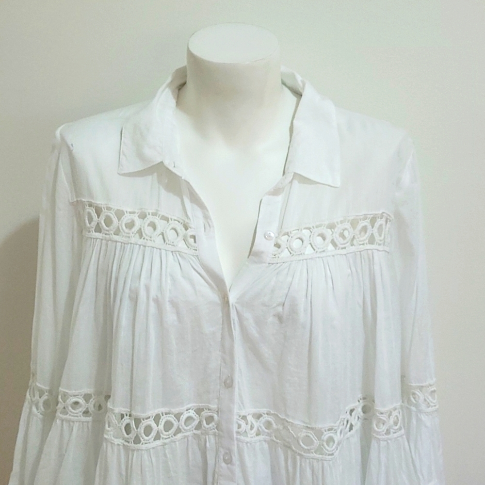 Size 8 Seed white cotton top - Picture 2 of 7